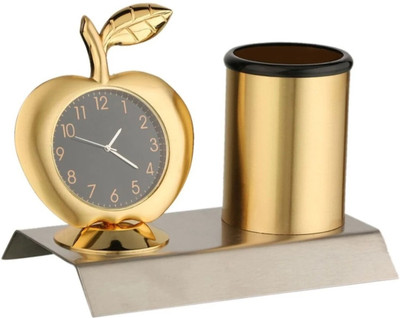 SMART WORLD 1 Compartments METAL PEN STAND(Gold)