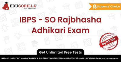 EduGorilla IBPS - SO Rajbhasha Adhikari Exam(Online Test Series)