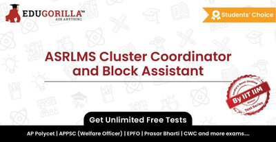 EduGorilla ASRLMS Cluster Coordinator and Block Assistant(Online Test Series)