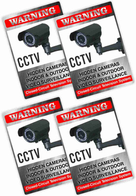 KREEPO WARNING CCTV HIDDEN CAMERAS INDOOR & OUTDOOR VIDEO SURVEILLANCE CLOSED-CIRCUIT TELEVISION SYSTEM Emergency Sign