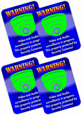KREEPO WARNING! Video and Audio serveillance in progress.This property protected by security cameras! Emergency Sign