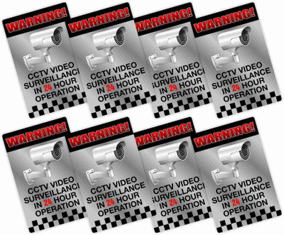 KREEPO WARNING! CCTV VIDEO SURVEILLANCE IN 24 HOUR OPERATION Emergency Sign