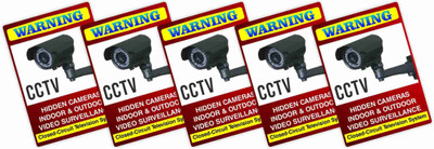 KREEPO WARNING CCTV HIDDEN CAMERAS INDOOR & OUTDOOR VIDEO SURVEILLANCE CLOSED-CIRCUIT TELEVISION SYSTEM Emergency Sign