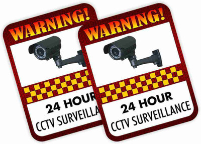 KREEPO WARNING! 24 HOUR CCTV SURVEILLANCE Emergency Sign