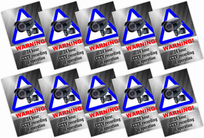 KREEPO WARNING! 24 hour CCTV recording in operation Emergency Sign