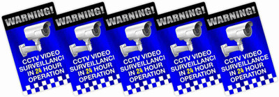 KREEPO WARNING! CCTV VIDEO SURVEILLANCE IN 24 HOUR OPERATION Emergency Sign