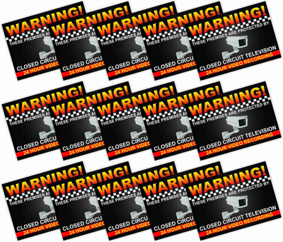 KREEPO WARNING! THESE PREMISES ARE PROTECTED BY CLOSED CIRCUIT TELEVISION 24 HOUR VIDEO RECORDING Emergency Sign