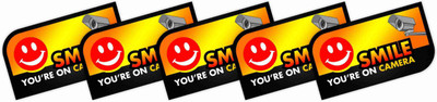 CVANU SMILE YOU'RE ON CAMERA Emergency Sign