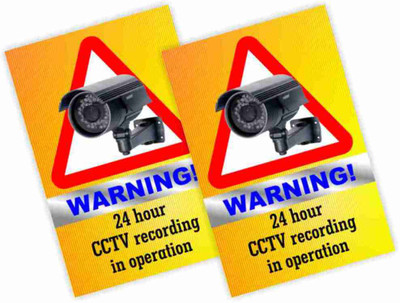 KREEPO WARNING! 24 hour CCTV recording in operation Emergency Sign