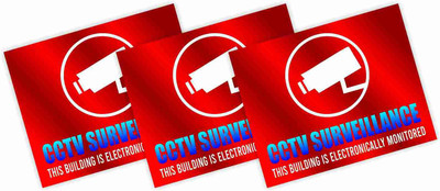 KREEPO CCTV SURVEILLANCE THIS BUILDING IS ELECTRONICALLY MONITORED Emergency Sign