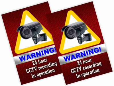 KREEPO WARNING! 24 hour CCTV recording in operation Emergency Sign