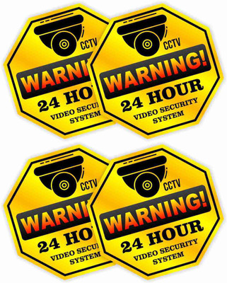 KREEPO CCTV WARNING! 24 HOUR VIDEO SECURITY SYSTEM Emergency Sign