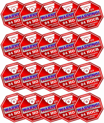 KREEPO CCTV WARNING! 24 HOUR VIDEO SECURITY SYSTEM Emergency Sign