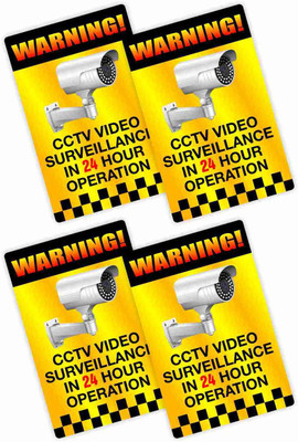 CVANU WARNING! CCTV VIDEO SURVEILLANCE IN 24 HOUR OPERATION Emergency Sign