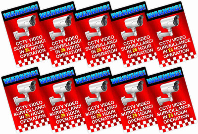 KREEPO WARNING! CCTV VIDEO SURVEILLANCE IN 24 HOUR OPERATION Emergency Sign