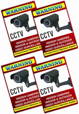 KREEPO WARNING CCTV HIDDEN CAMERAS INDOOR & OUTDOOR VIDEO SURVEILLANCE CLOSED-CIRCUIT TELEVISION SYSTEM Emergency Sign