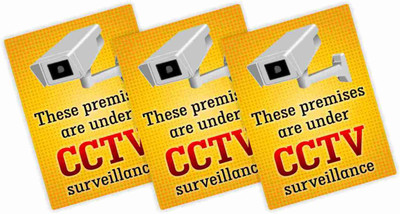 CVANU These Premises are under CCTV Surveillance Emergency Sign