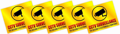 KREEPO CCTV SURVEILLANCE THIS BUILDING IS ELECTRONICALLY MONITORED Emergency Sign