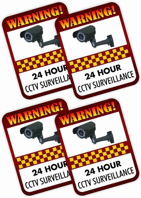 KREEPO WARNING! 24 HOUR CCTV SURVEILLANCE Emergency Sign
