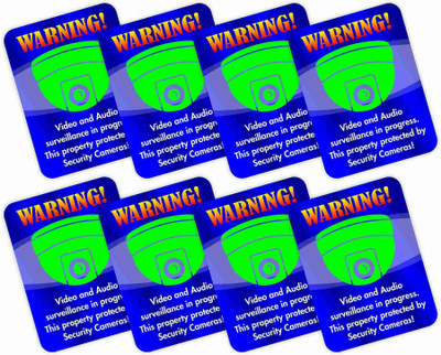 KREEPO WARNING! Video and Audio serveillance in progress.This property protected by security cameras! Emergency Sign
