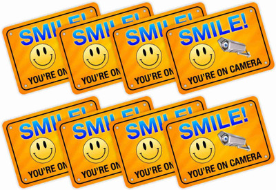 KREEPO SMILE YOU'RE ON CAMERA Emergency Sign