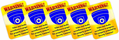 KREEPO WARNING! Video and Audio serveillance in progress.This property protected by security cameras! Emergency Sign