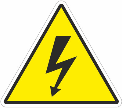 rangvishwa Arrow on Yellow Patch Emergency Sign