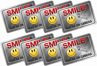 KREEPO SMILE YOU'RE ON CAMERA Emergency Sign