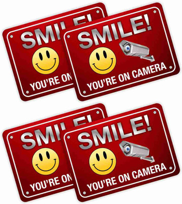 KREEPO SMILE YOU'RE ON CAMERA Emergency Sign