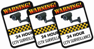 KREEPO WARNING! 24 HOUR CCTV SURVEILLANCE Emergency Sign