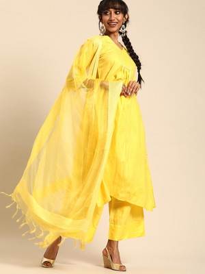 Varanga Women Kurta Palazzo Dupatta Set