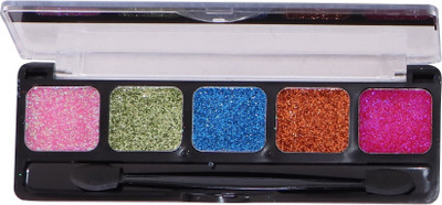 Professional 5 Color Creamy Shining Glitter Eyeshadow Palette 10 g(Multi)