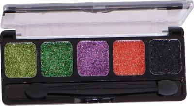Professional 5 Color Creamy Shining Glitter Eyeshadow Palette 10 g(Multi Color Matt & Shimmer)
