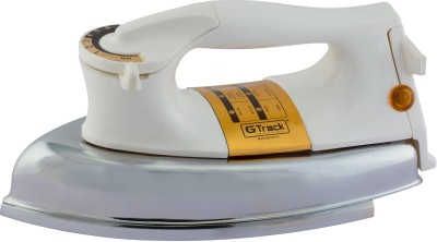 G Track Heavy Weight 750 W Dry Iron(White, Silver)