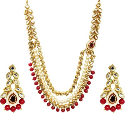 Chrishan Alloy Gold-plated White, Gold, Red Jewellery Set(Pack of 1)