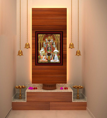 saf Kali Mata ji UV Textured Multi-Effect Digital Reprint 14 inch x 11 inch Painting(With Frame)