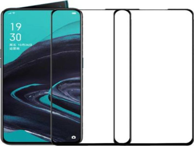 BeeVault Edge To Edge Tempered Glass for OPPO Reno 2(Pack of 2)