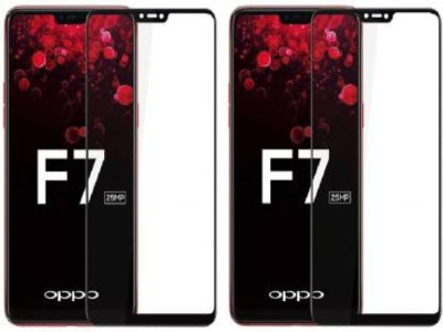 BeeVault Edge To Edge Tempered Glass for OPPO F7(Pack of 2)