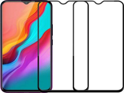 BeeVault Edge To Edge Tempered Glass for Infinix Hot 8(Pack of 2)