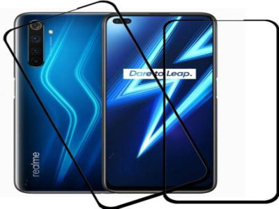 BeeVault Edge To Edge Tempered Glass for Realme 6 Pro(Pack of 2)