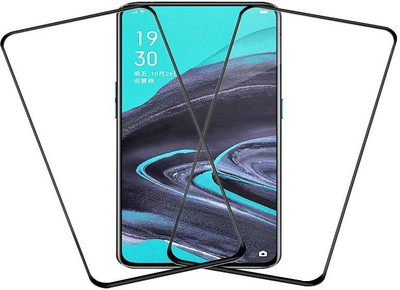 BeeVault Edge To Edge Tempered Glass for OPPO Reno 2(Pack of 2)