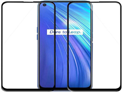 BeeVault Edge To Edge Tempered Glass for Realme 6(Pack of 2)
