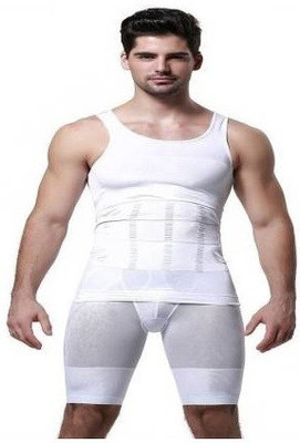 Olsic Premium Compression Tank Top Slimming Body Shaper Vest Tummy Control Undershirt Men Shapewear