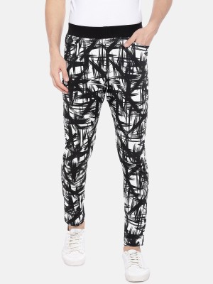 Yuvraah Printed Men White, Black Track Pants