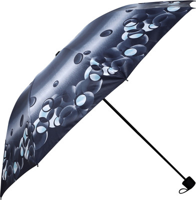 Umbrella mart 3 Fold Digital Printed Rain & Sun Protective Umbrella (Blue/Multi) Umbrella(Blue, Multicolor)