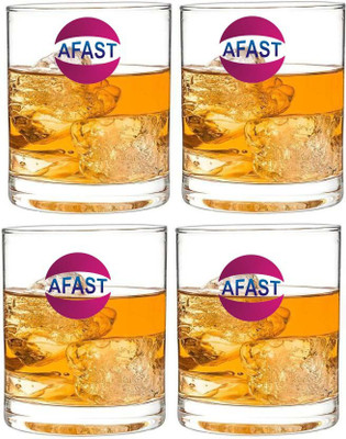AFAST (Pack of 4) New Stylish Transparent Drinking Glass (Set Of 4), 290Ml- GH19 Glass Set Beer Glass(290 ml, Glass, Clear)