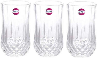 AFAST (Pack of 3) New Stylish Transparent Drinking Glass (Set Of 3), 200Ml- GH52 Glass Set Water/Juice Glass(200 ml, Glass, Clear)