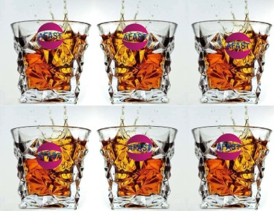 AFAST (Pack of 6) New Stylish Transparent Drinking Glass (Set Of 6), 250Ml- GH21 Glass Set Whisky Glass(250 ml, Glass, Clear)