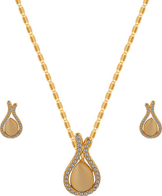 NM CREATION Alloy Gold Jewellery Set(Pack of 1)