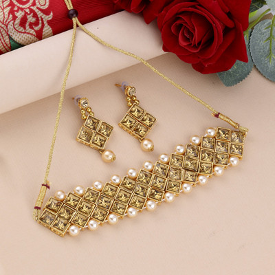 Shreenathji Jewellers Alloy Gold-plated Copper Jewellery Set(Pack of 1)